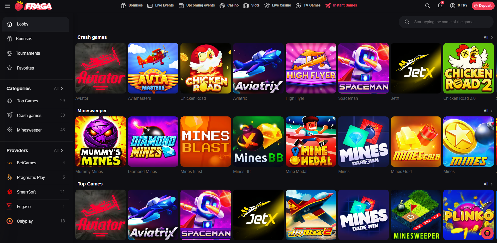 Fragabet Instant Games